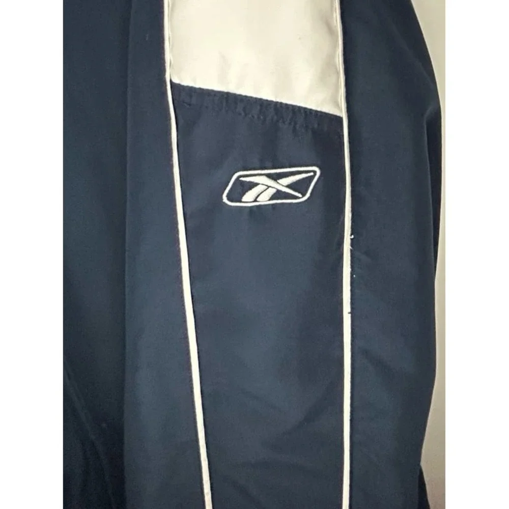 Vintage Y2k Reebok Insulated Full Zip Navy Blue‎ Windbreaker Jacket Sz Mens XL